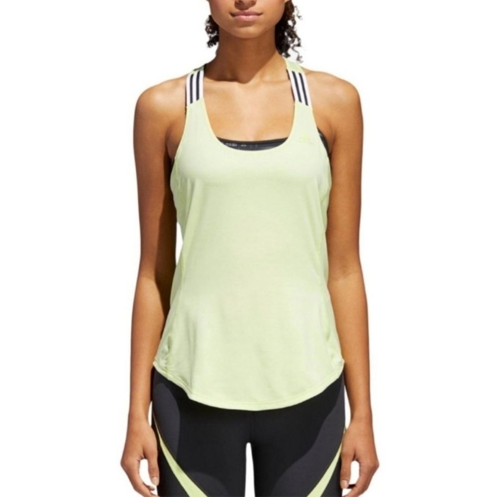 adidas Climalite Lime Green Cross-Back Tank Top Size XS